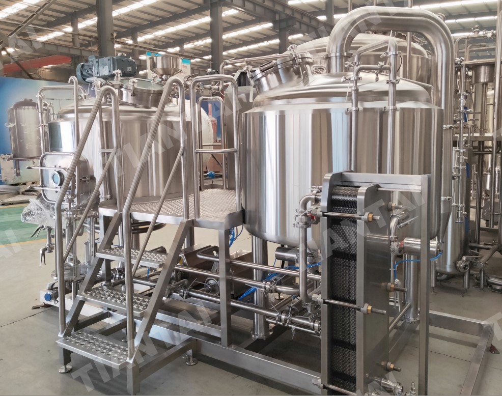 The 500L beer brewery plant show on Korea International Beer Expo